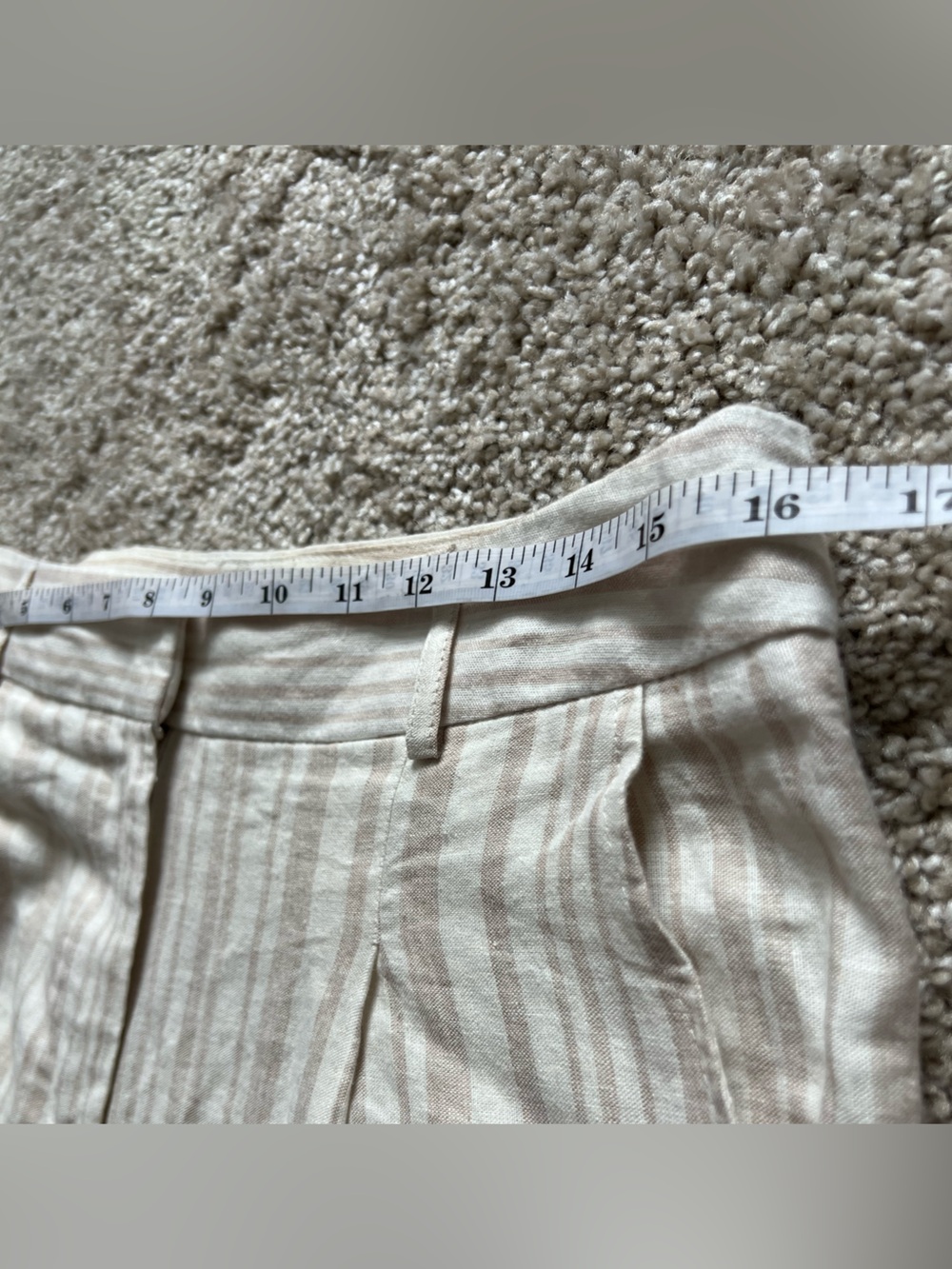 Coastal Chic Quiet Luxury Old Money Striped Lightweight Tailored Shorts Size M - Picture 4 of 5